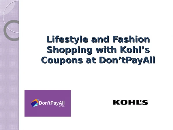 Kohl's Coupons: To Shop at Low Price