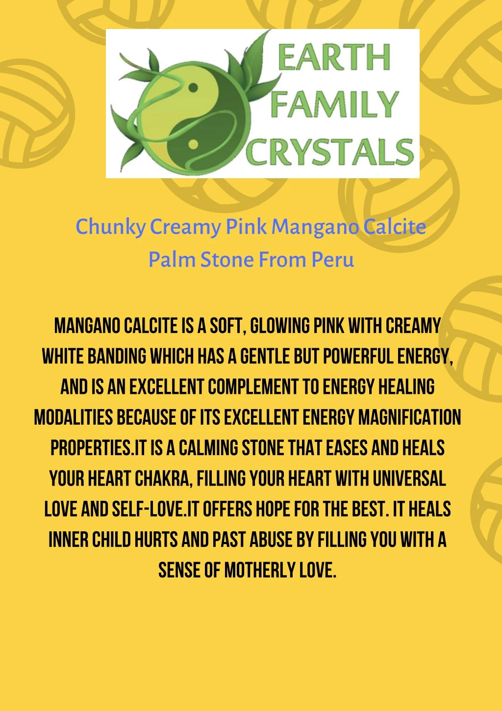 chunky creamy pink mangano calcite palm stone