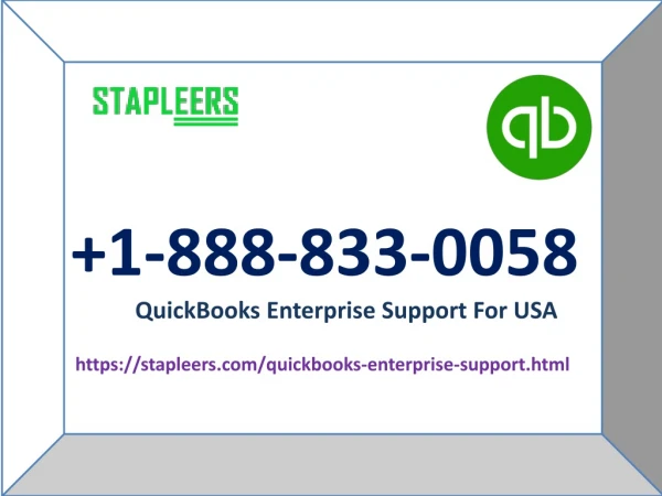 QuickBooks Enterprise ( 1) 888 833 0058 Support Phone Number in USA & Canada