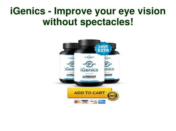 iGenics Improve your eye vision without spectacles!