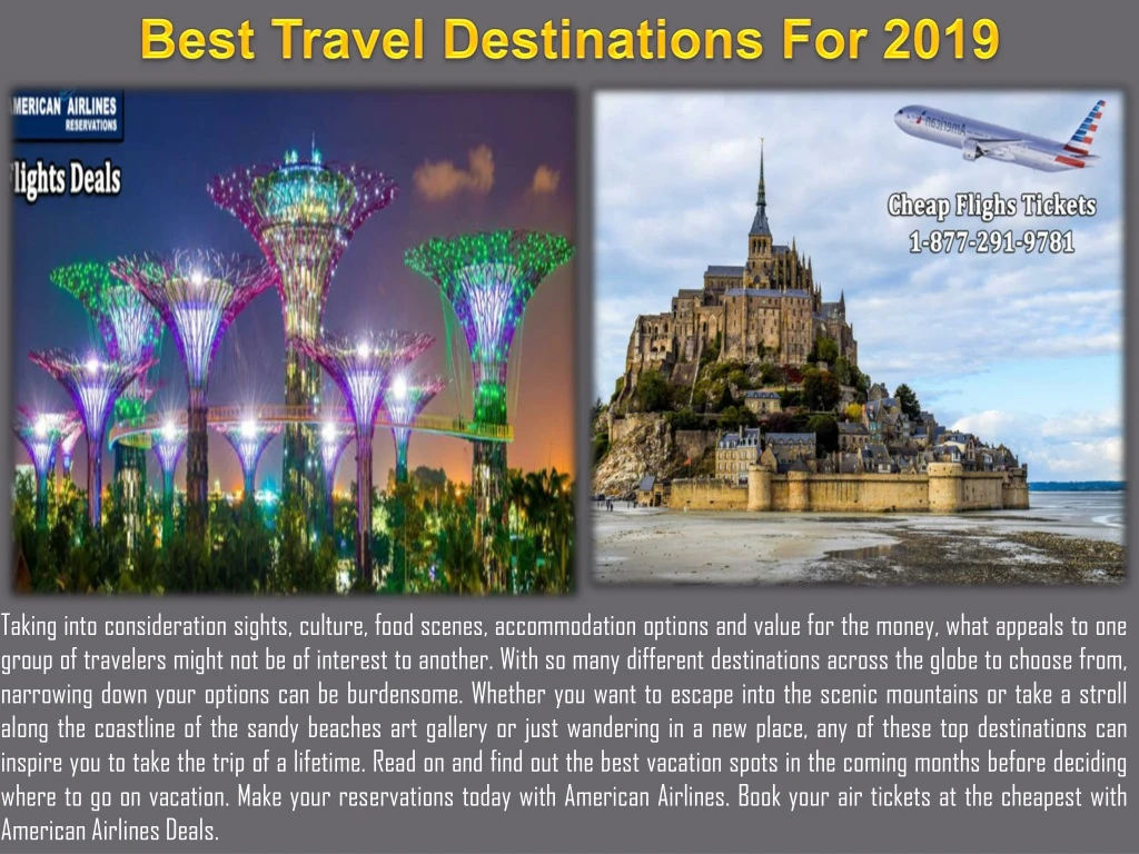 best travel destinations for 2019