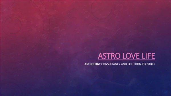 Astro love life