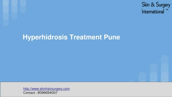 Hyperhidrosis Treatment Pune