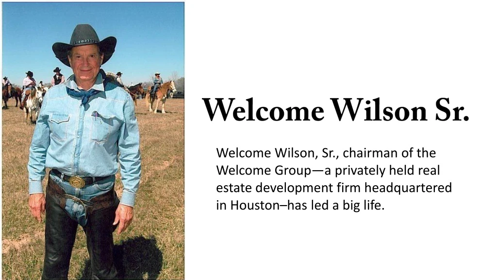 welcome wilson sr