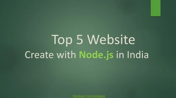 Top 5 Website create with Node.js in India