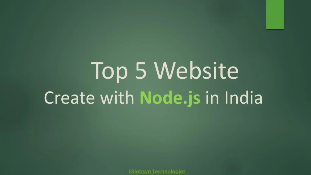 top 5 website create with node js in india