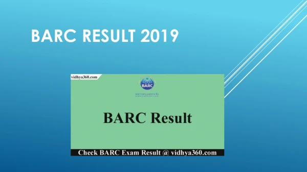 BARC Result 2019: Download BARC 74 Work Assistant Exam Result here