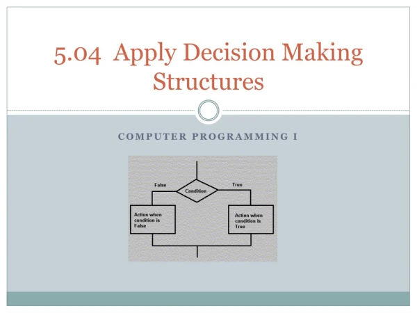 5.04 Apply Decision Making Structures