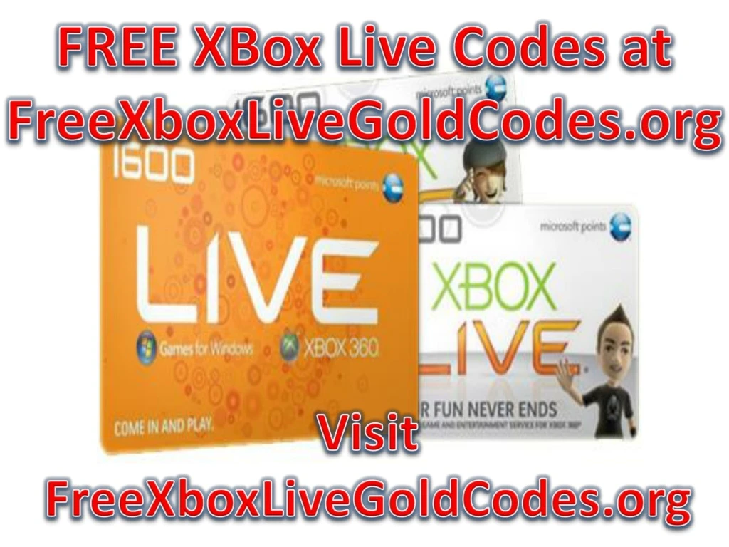 free xbox live codes at freexboxlivegoldcodes org
