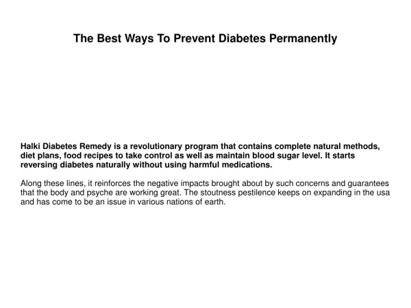 The Best Ways To Prevent Diabetes Permanently