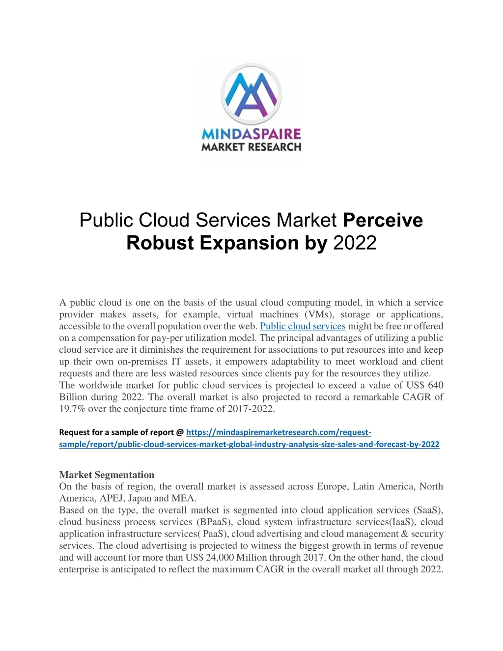 public cloud services market perceive robust