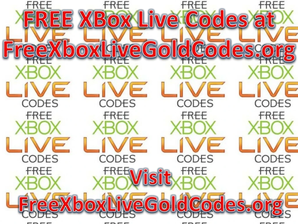 free xbox live codes at freexboxlivegoldcodes org