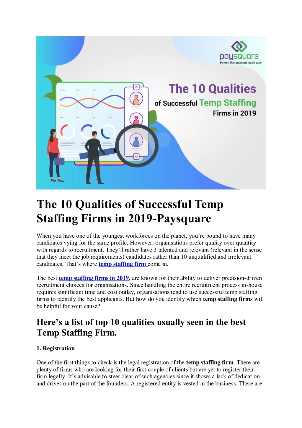 the 10 qualities of successful temp staffing