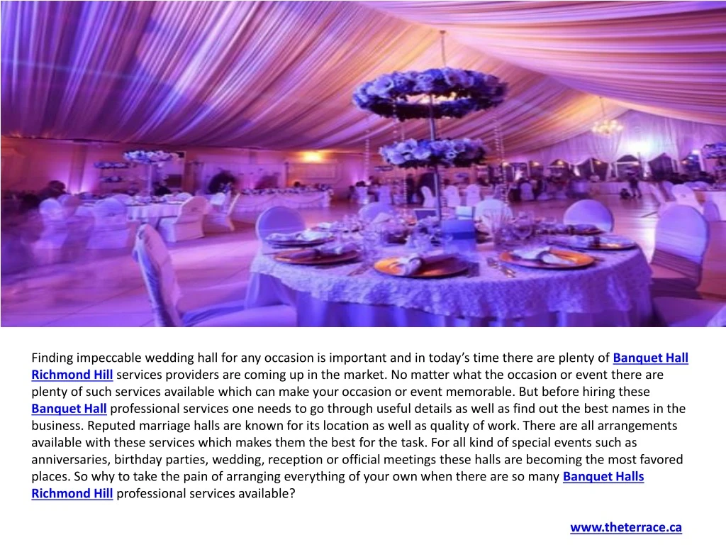 finding impeccable wedding hall for any occasion