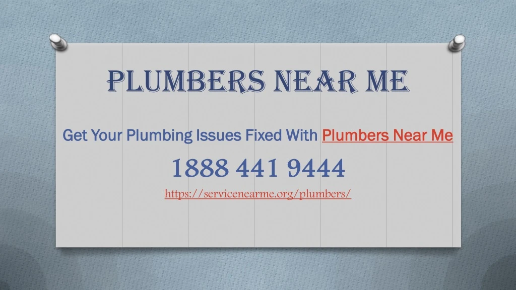 plumbers near me