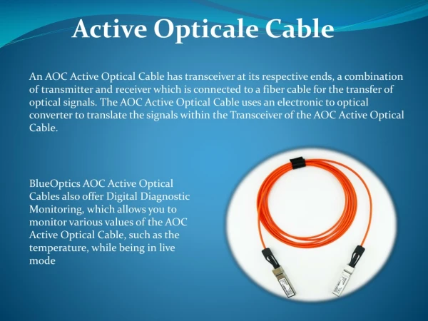 Active Optical Cable Solution