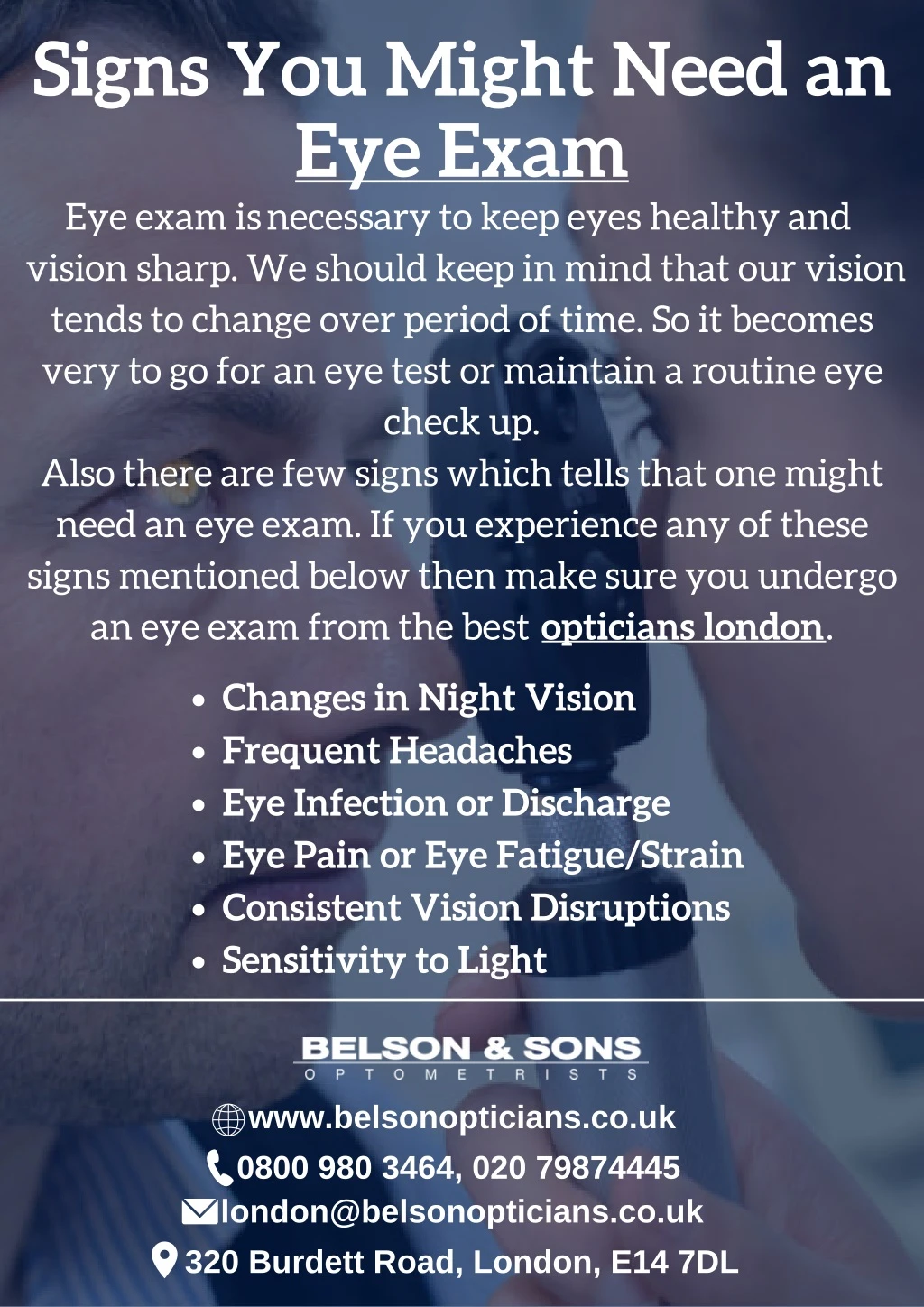 signs you might need an eye exam eye exam
