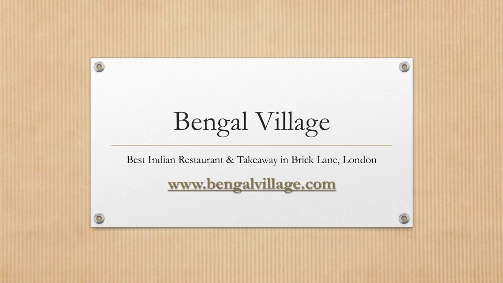 bengal village