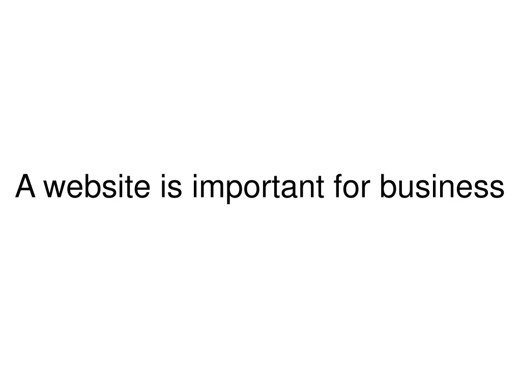 a website is important for business