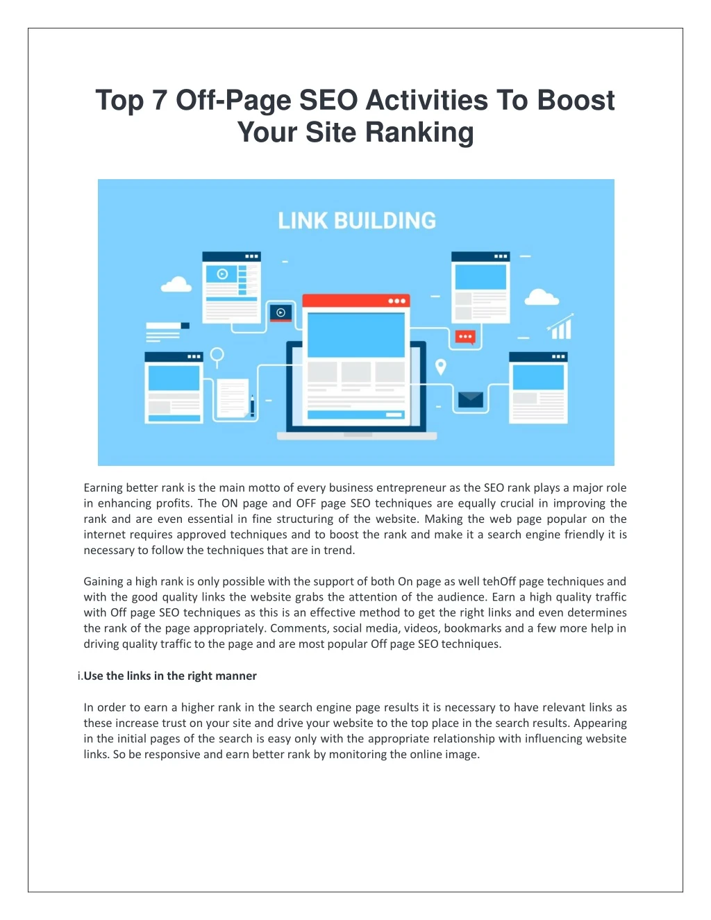top 7 off page seo activities to boost your site