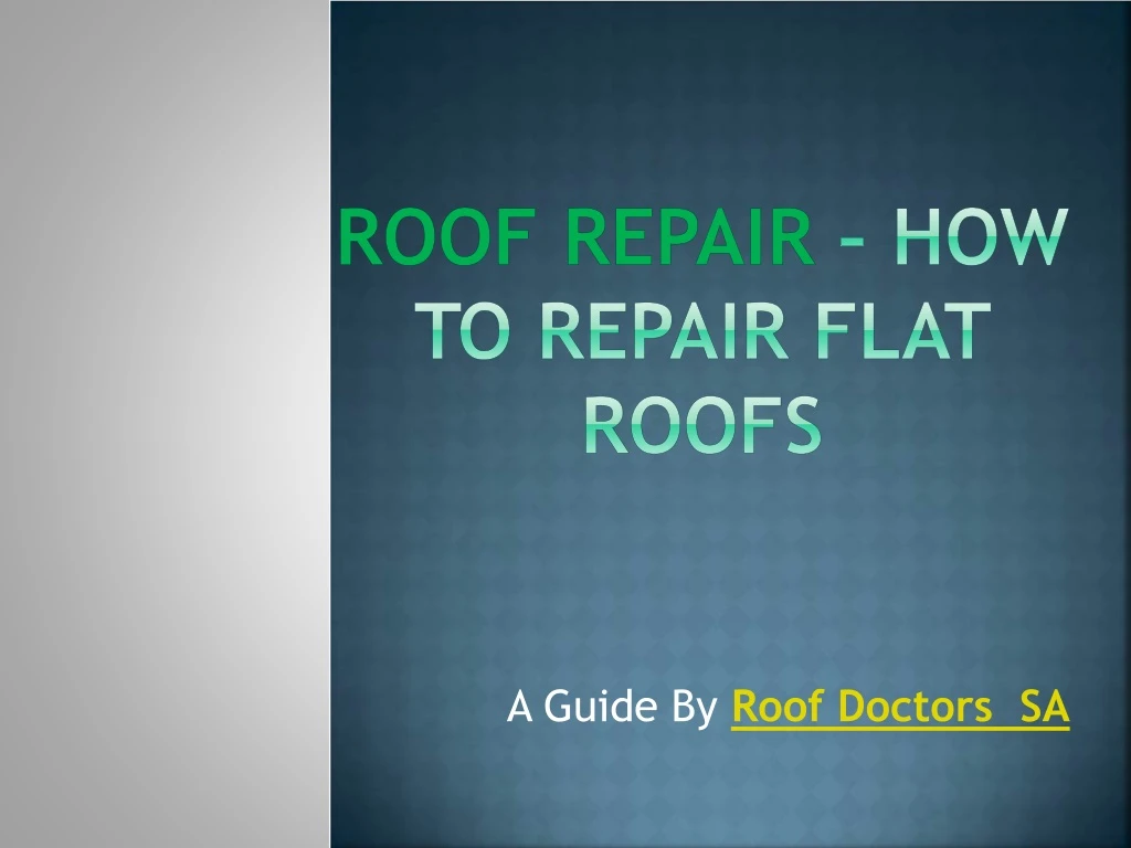 a guide by roof doctors sa