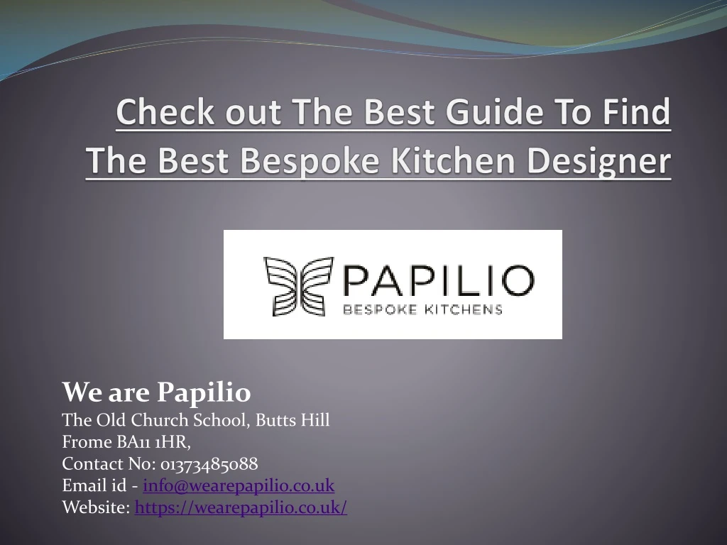 check out the best guide to find the best bespoke kitchen designer