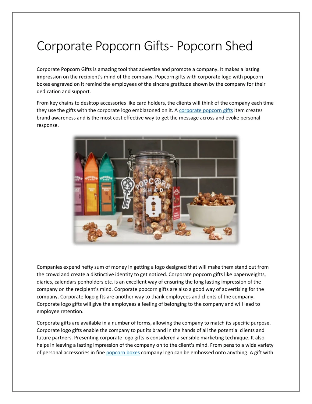 corporate popcorn gifts popcorn shed
