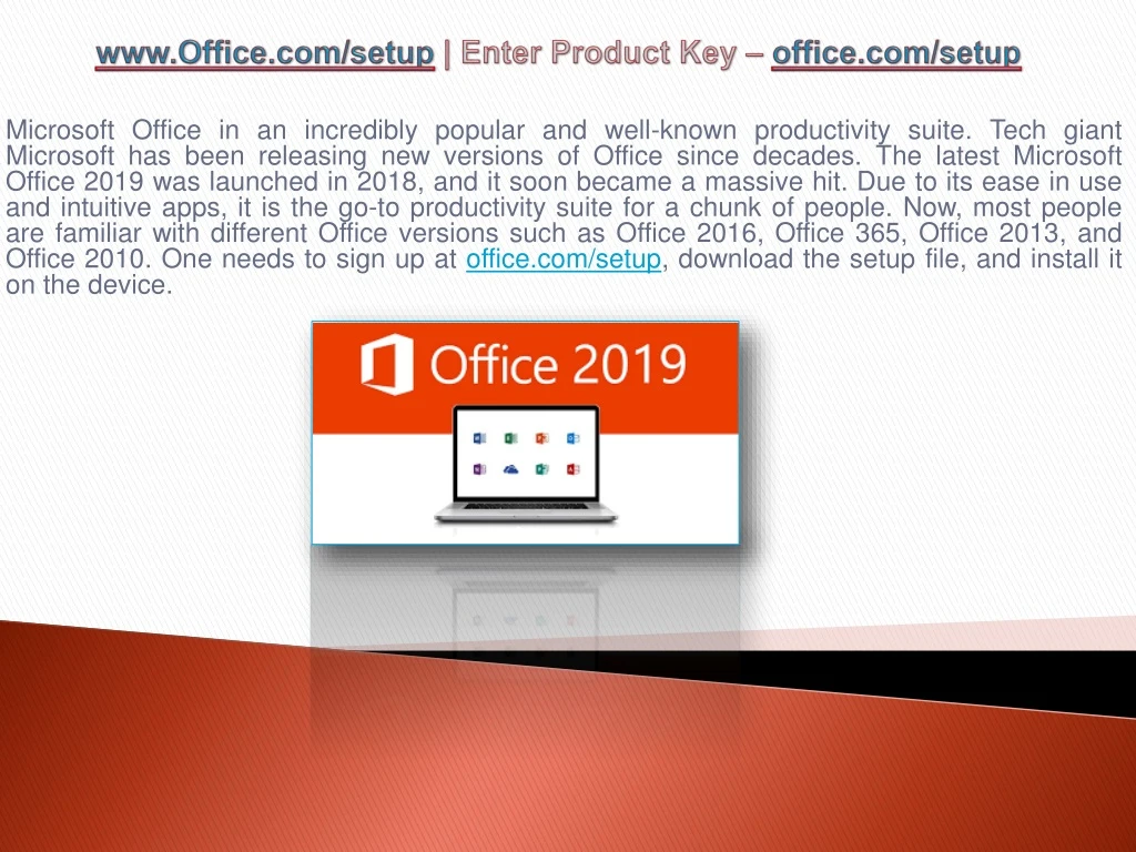 www office com setup enter product key office com setup