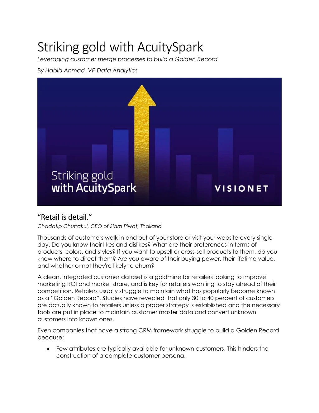 striking gold with acuityspark leveraging