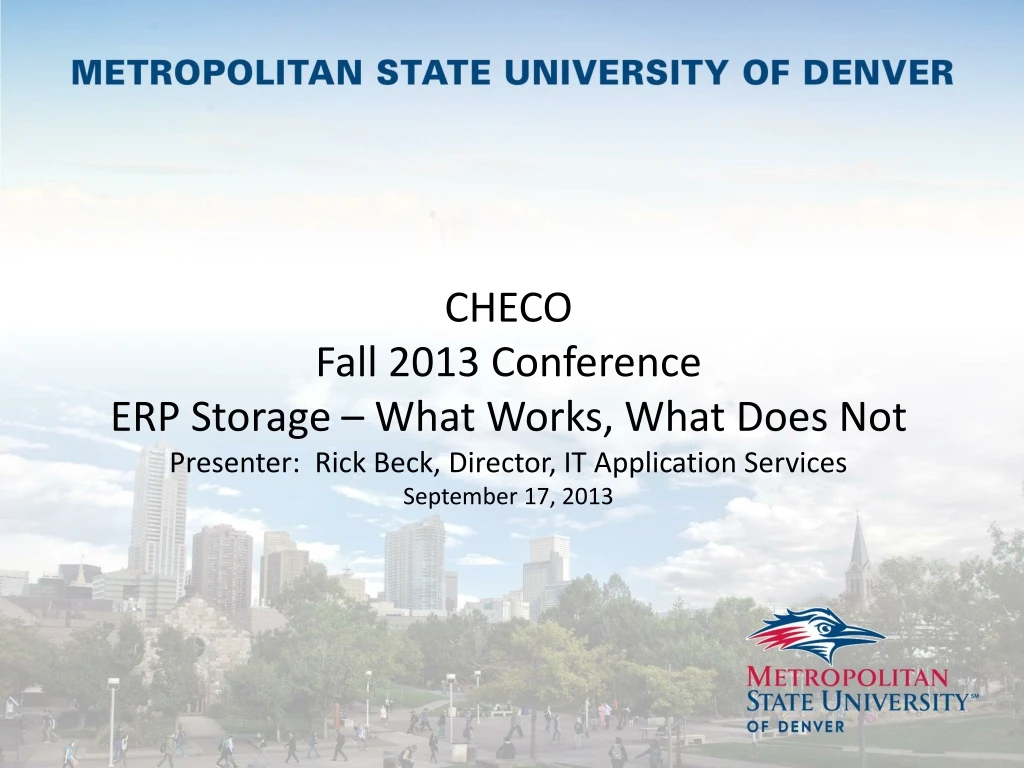 checo fall 2013 conference erp storage what works