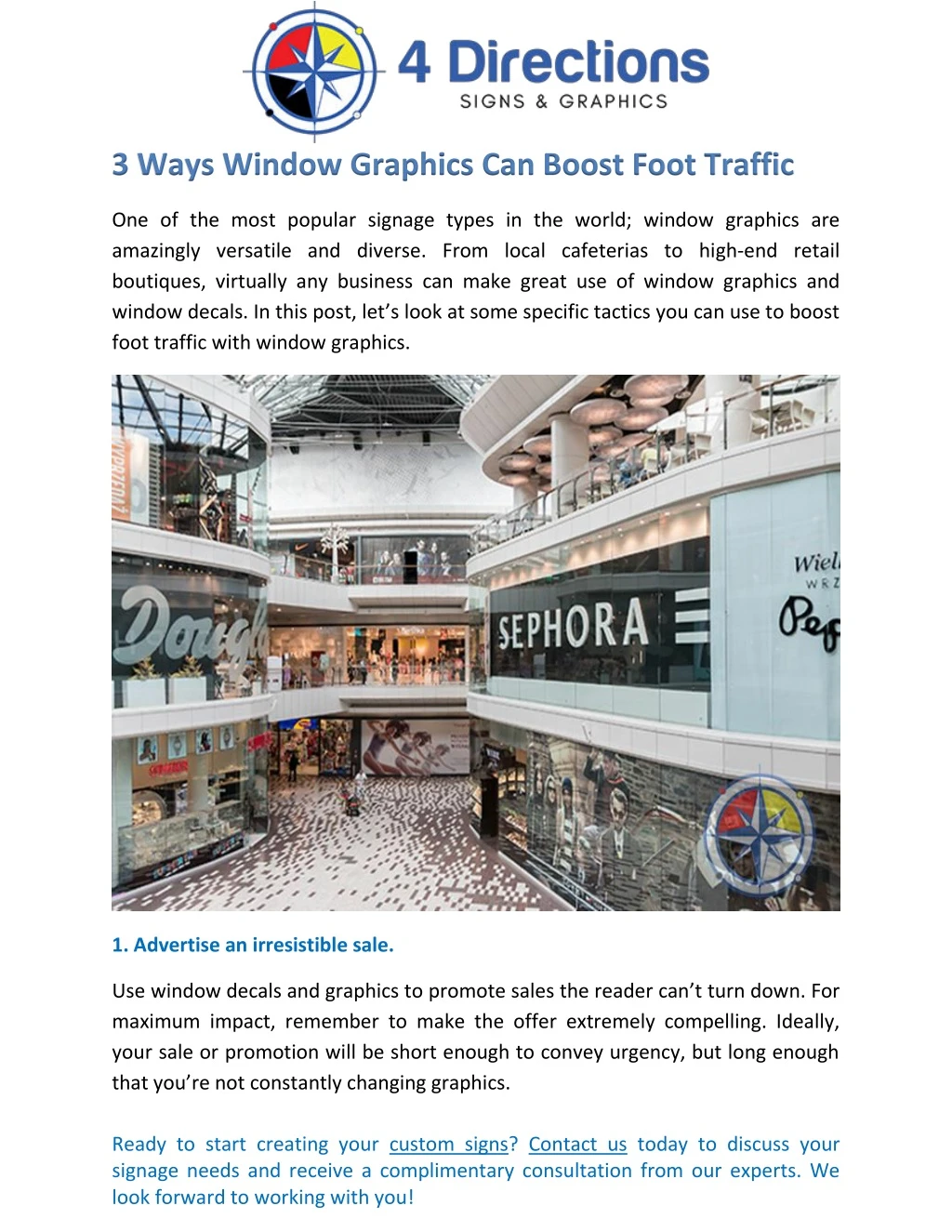 3 ways window graphics can boost foot traffic