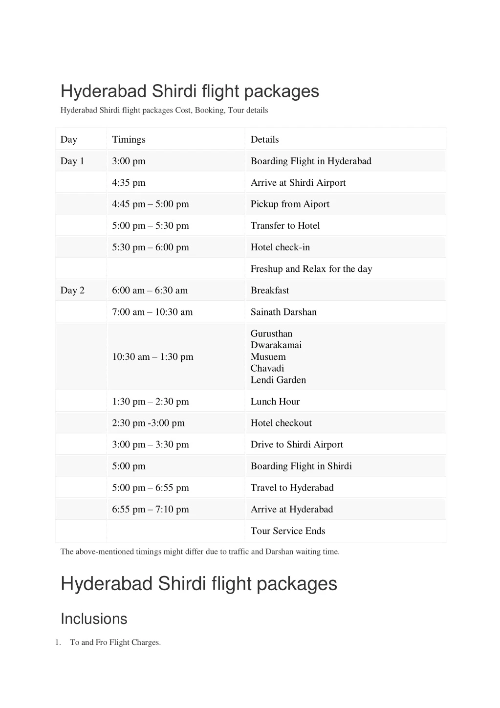 hyderabad shirdi flight packages hyderabad shirdi