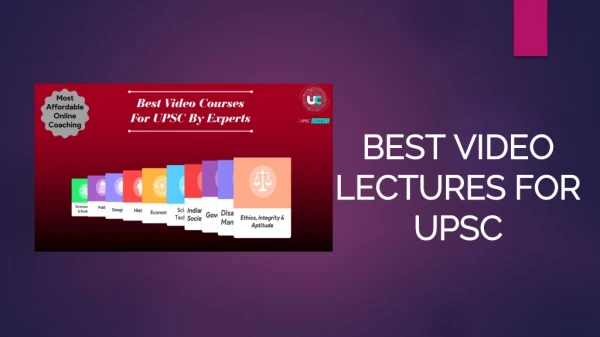Video lectures for upsc