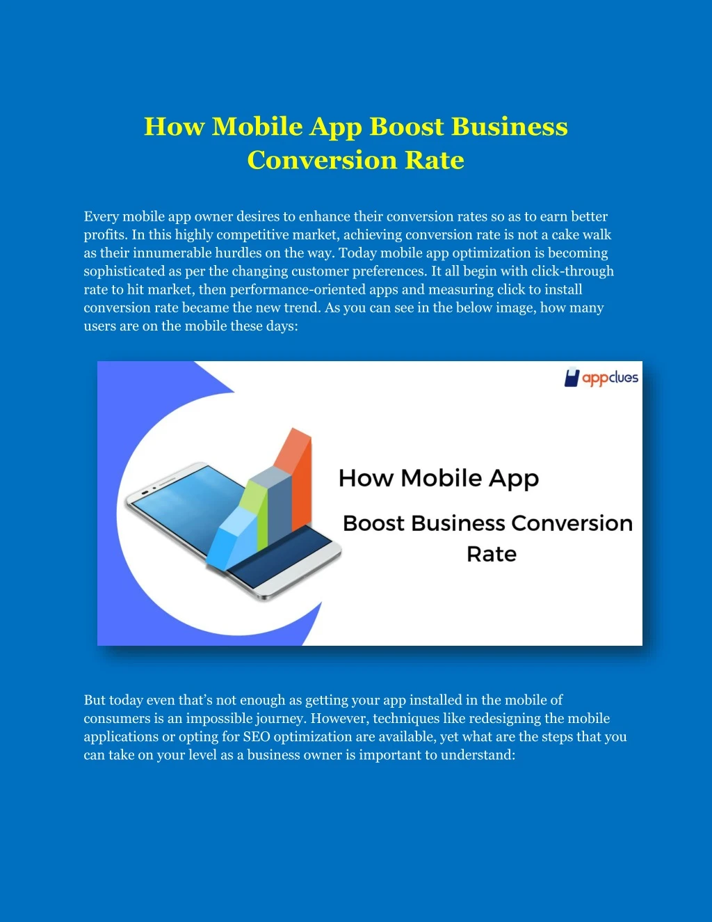 how mobile app boost business conversion rate