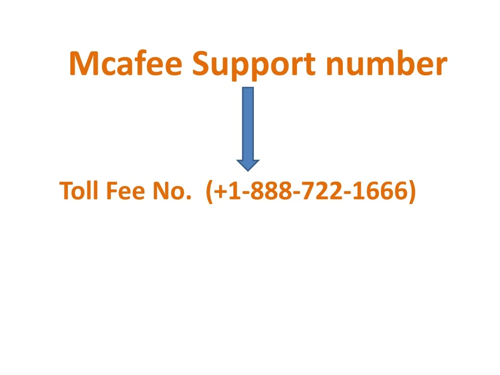 mcafee support number