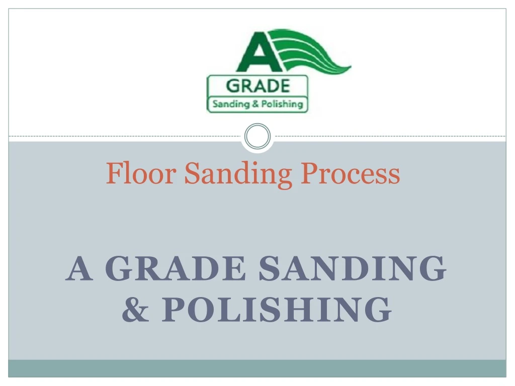 floor sanding process