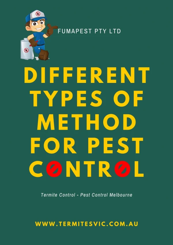 Different Types of Method for Pest Control