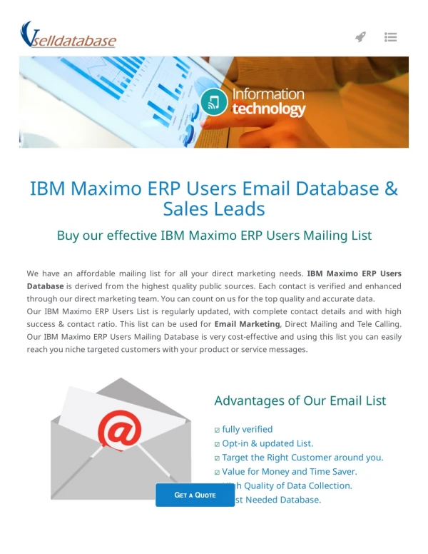 IBM Maximo ERP User email list - USA