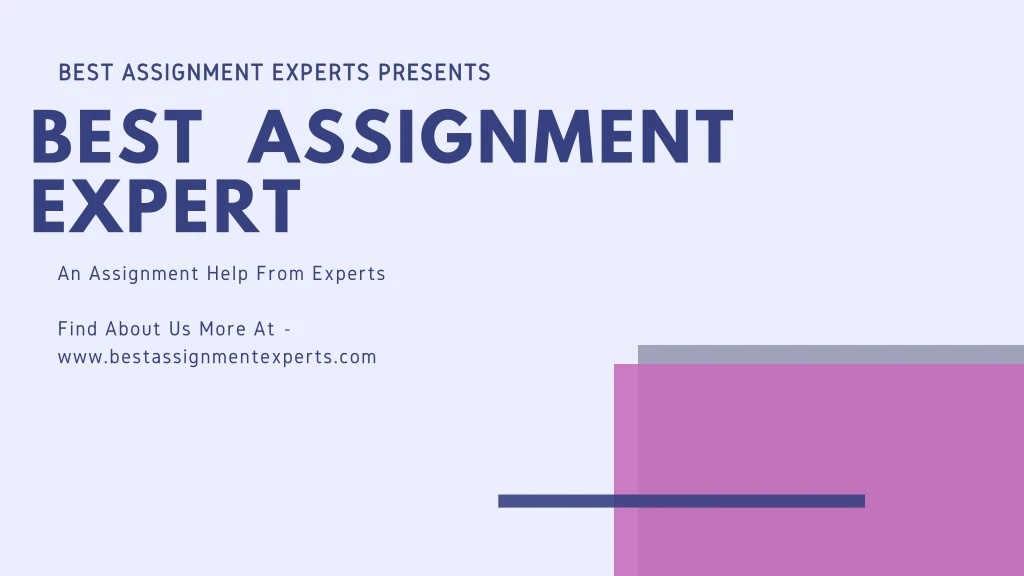 best assignment experts presents best assignment