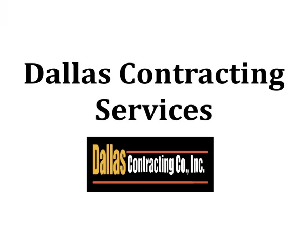 Dallas Contracting – Services