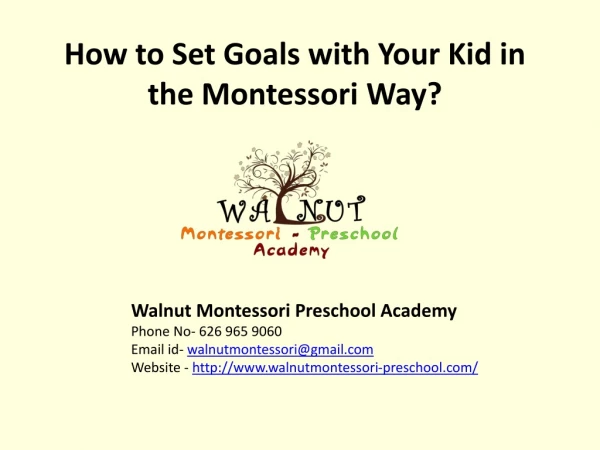 How to Set Goals with Your Kid in the Montessori Way?
