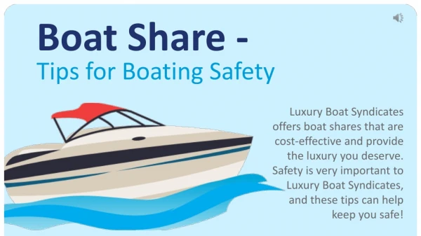 Boat Share - Tips for Boating Safety