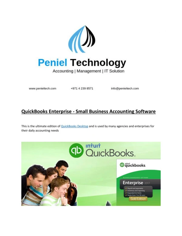 QuickBooks Enterprise - Small Business Accounting Software