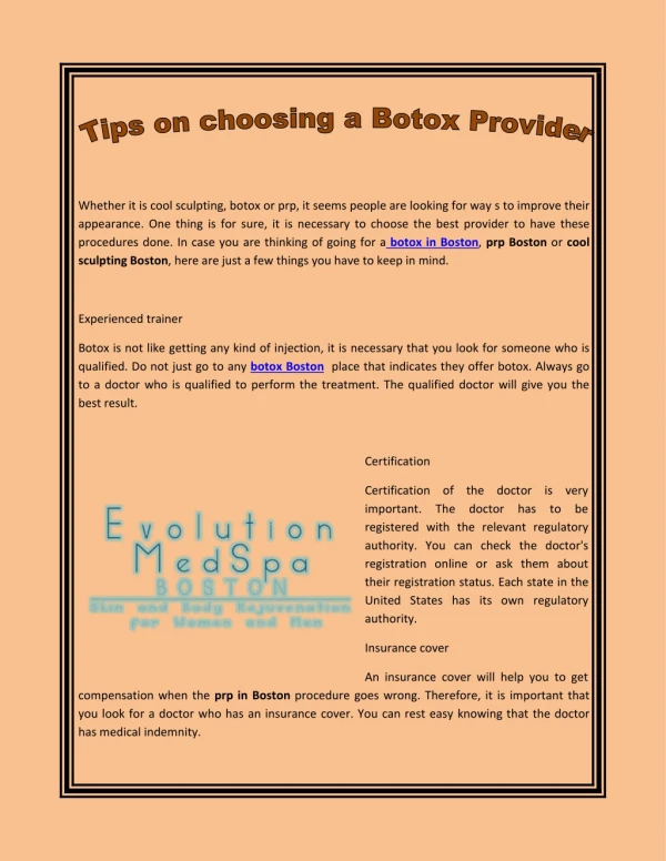 whether it is cool sculpting botox