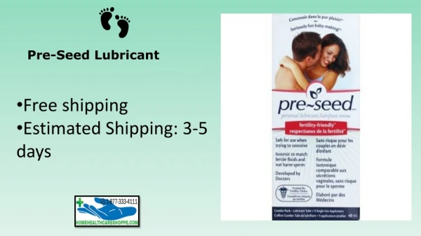 Specially formulated Pre-Seed Lubricant for couples trying to conceive