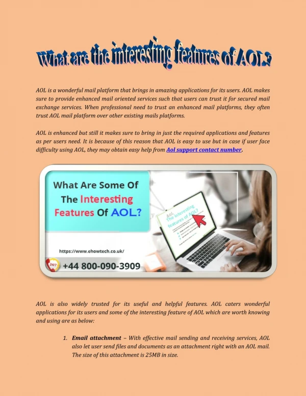 What are some of the interesting features of AOL?