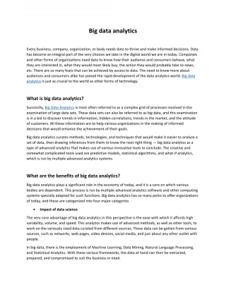 Big Data Analytics – Mphasis - slide 1