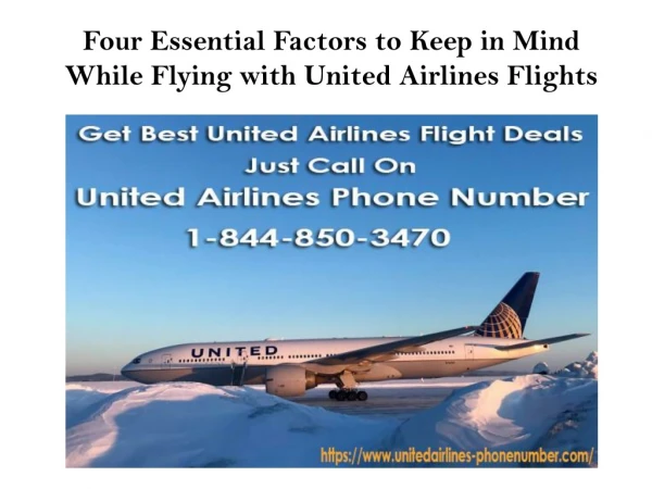 Four Essential Factors to Keep in Mind While Flying with United Airlines Flights