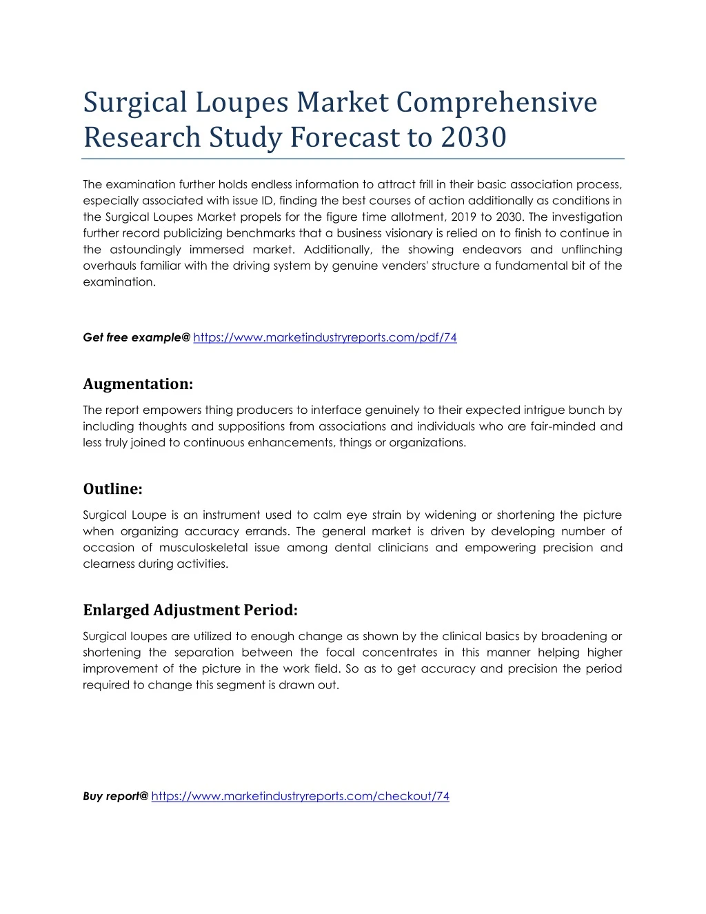 surgical loupes market comprehensive research