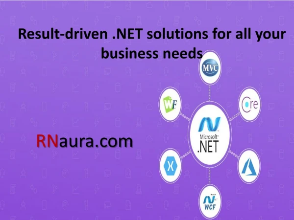 Result-driven .NET solutions for all your business needs